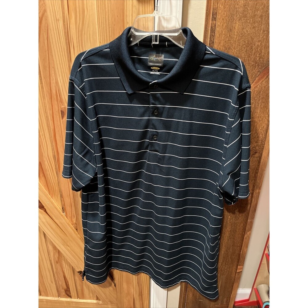 Greg Norman Golf Short Sleeve Polo Shirt Navy Blue Men’s Size XL